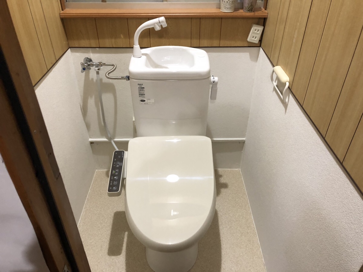 簡易水洗トイレを交換いたしました！ リフォーム・リノベーション・増改築なら福山市のラックスリフォーム（旧社名